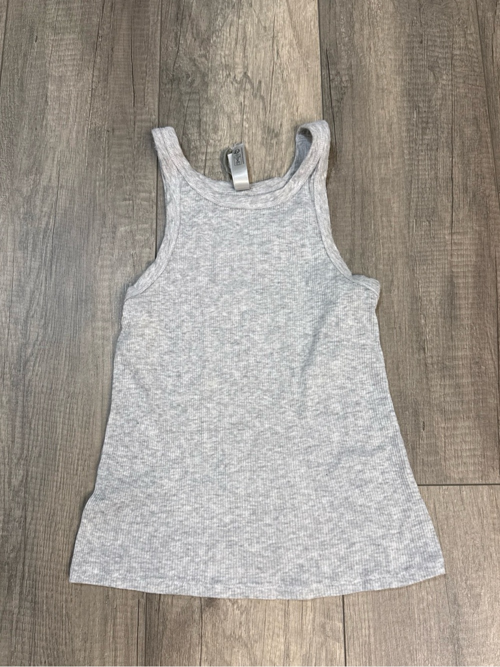 SKIMS Light Gray Ribbed Tank Top